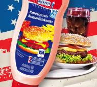 Sos do hamburgerów , cena 4,99 PLN za 450 ml/1 opak. 
- gęsty, ...