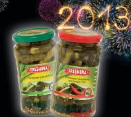 Korniszony , cena 3,99 PLN za 330 g/1 opak. 
- Korniszony ostre, ...