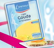 Ser Gouda light , cena 4,99 PLN za 200 g/1 opak. 
-  W plastarch.