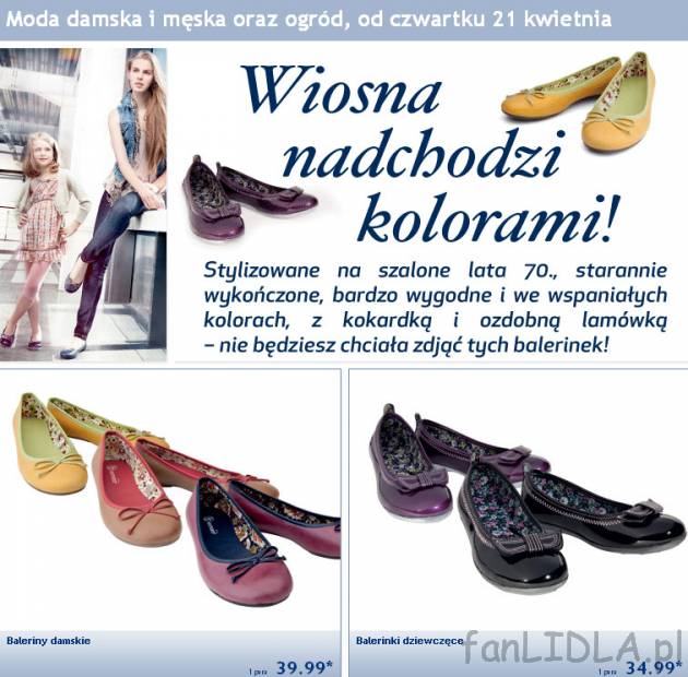 Moda damska i męska - gazetka Lidl od czwartku 21 kwietnia 2011. Stylizowane na ...