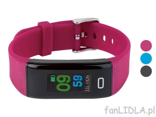 SILVERCREST® Opaska sportowa smartband SAS 88 z Bluetooth® i aplikacją HealthForYou, ...
