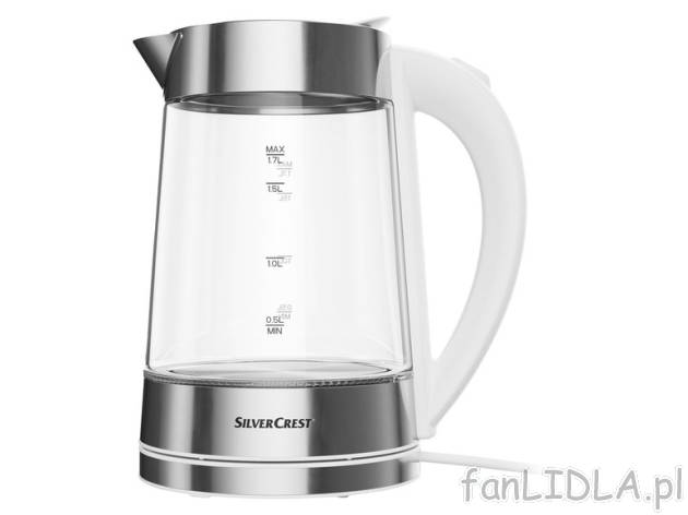SILVERCREST® Szklany czajnik elektryczny SWGF Silvercrest , cena 79,9 PLN 
 Opis ...