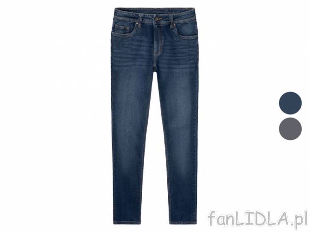 LIVERGY® Jeansy męskie Slim Fit z bawełną, 1 para Livergy    , cena 49,99 PLN