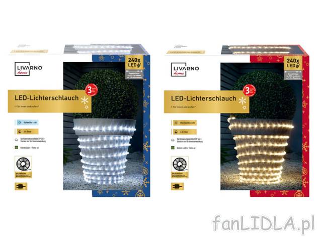Livarno Home Wąż świetlny LED wewnętrzny i zewnętrzny, 10 m, 1 sztuka Livarno ...