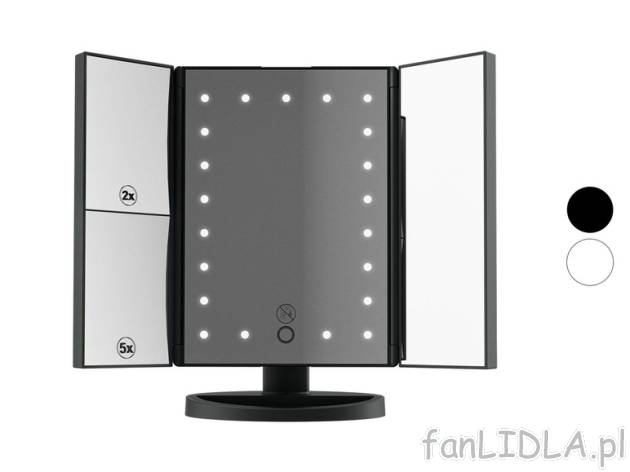 Livarno Home Lusterko kosmetyczne LED MKSLK 6 A2 składane, 1 sztuka Livarno home, ...