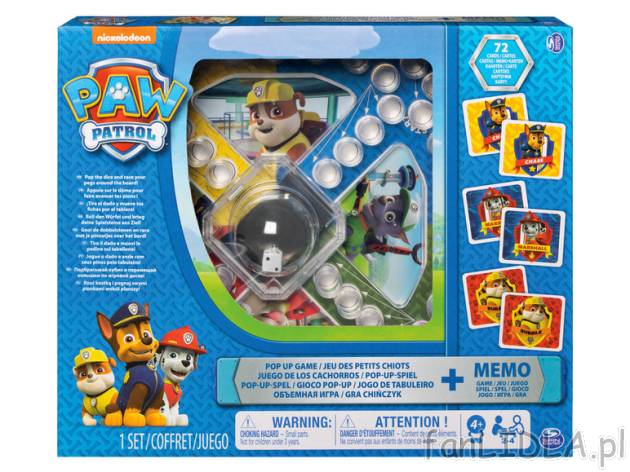 Spinmaster Zestaw gier Memory i Pop-up Psi Patrol Spinmaster, cena 39,99 PLN