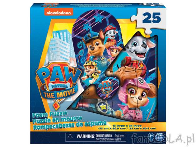 Spinmaster Puzzle piankowe z kolekcji Psi Patrol Spinmaster, cena 39,99 PLN 
 &lt;b&gt;Opis ...