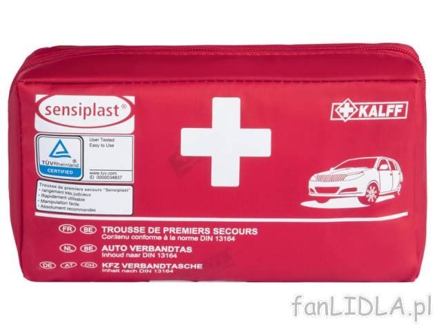 SENSIPLAST® Apteczka samochodowa, 44 elementy Sensiplast , cena 21,99 PLN 
 &lt;b&gt;Opis ...