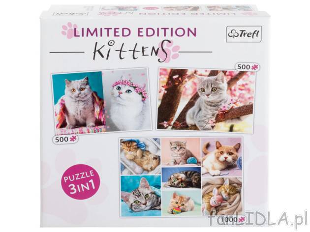 Trefl Puzzle 3w1, 1000, 500+500 elementów | LIDL.PL Trefl, cena 29,99 PLN 
Trefl&nbsp;Puzzle ...