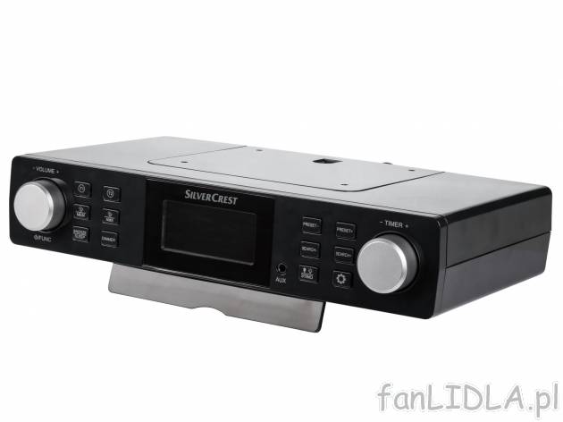 Podszafkowe radio kuchenne Silvercrest, cena 74,90 PLN 
- duży wyświetlacz LCD ...