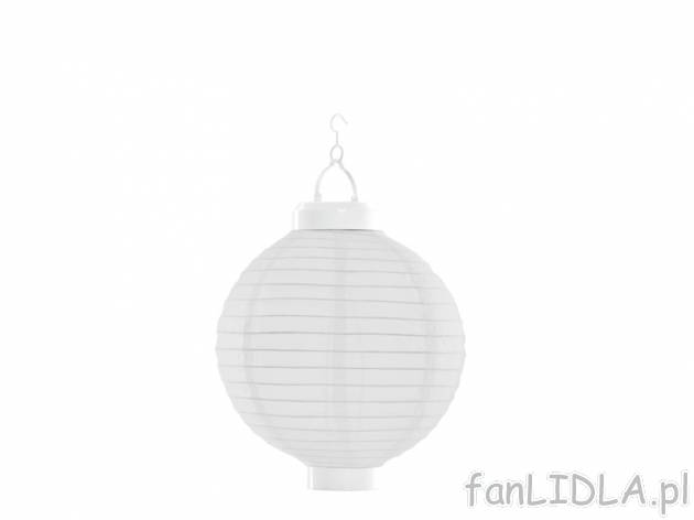Lampion solarny LED Melinera, cena 17,99 PLN za 1 szt. 
- świeci do ok. 6 godzin ...
