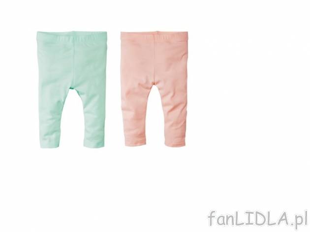 Legginsy, 2 pary Lupilu, cena 17,99 PLN za 1 opak. 
- materiał: 95% bawełna, 5% ...