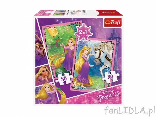 Puzzle 2 w 1 , cena 15,99 PLN za 1 szt. 
- 3 wzory 
- z ulubionymi bohaterami bajek ...