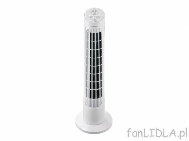 Wentylator 45 W Silvercrest, cena 129,00 PLN 
- wysokość (ze stopą): 76 cm
- ...