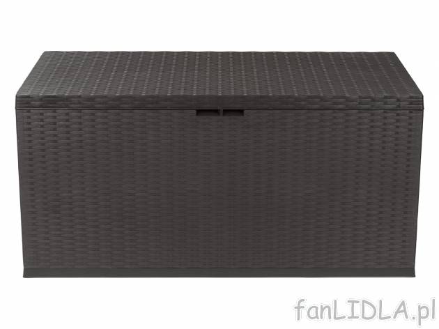 Skrzynia ogrodowa 350 l , cena 149,00 PLN 
- 119 x 58,5 x 52 cm (dł. x wys. x ...