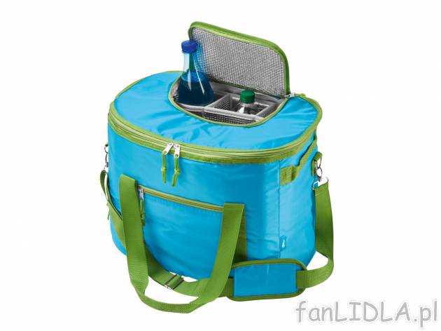 Torba termiczna 35 l Crivit, cena 39,99 PLN 
2 wzory 
- 43 x 33,5 x 27 cm (szer. ...