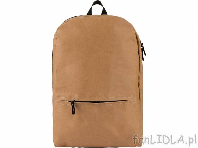 Plecak z impregnowanego papieru Livergy, cena 6,99 PLN 
- materiał wierzchni: ...