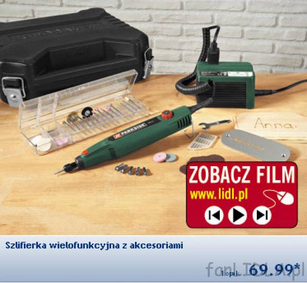 Szlifierka wielofunkcyjna wysokoobrotowa, Cena 69,99PLN. Regulowane obroty: od 5000 ...