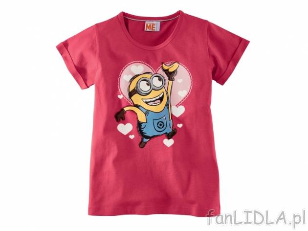 T-shirt dziewczęcy , cena 14,99 PLN za 1 szt. 
- 100% bawełna lub 95% bawełna, ...