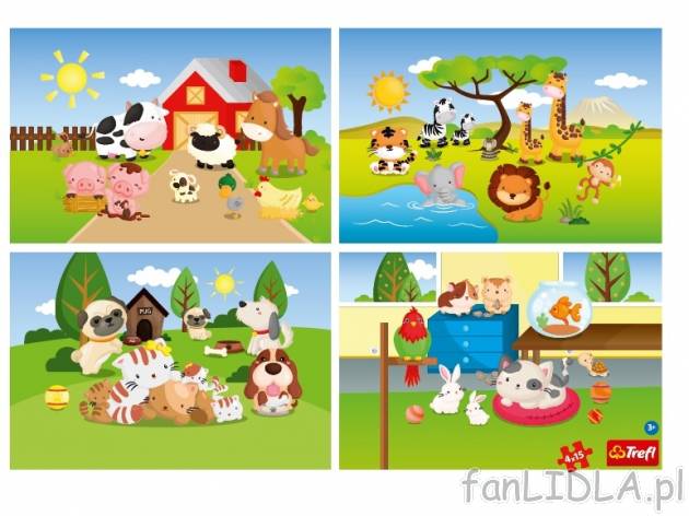 Puzzle 4 w 1 , cena 7,99 PLN za 1 opak. 
- zabawka od lat 3 
- zestaw zawiera 4 ...