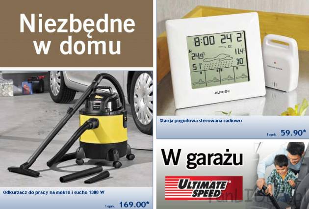 Odkurzacz do pracy na mokro i sucho 1300 W, cena 169PLN. 
- odkurzanie na sucho, ...