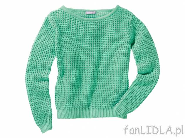 Sweter dziewczęcy Pepperts, cena 34,99 PLN za 1 szt. 
- przyjemnie miękka dzianina
- ...