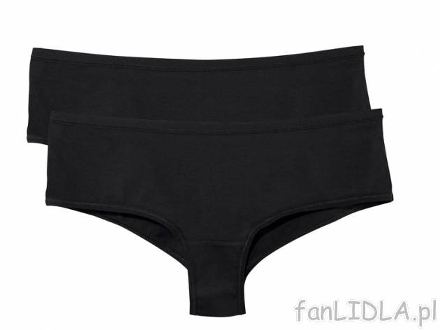Majtki typu hipster, 2 pary Esmara, cena 9,99 PLN za 1 opak., 1 para= 5,00 (cena ...