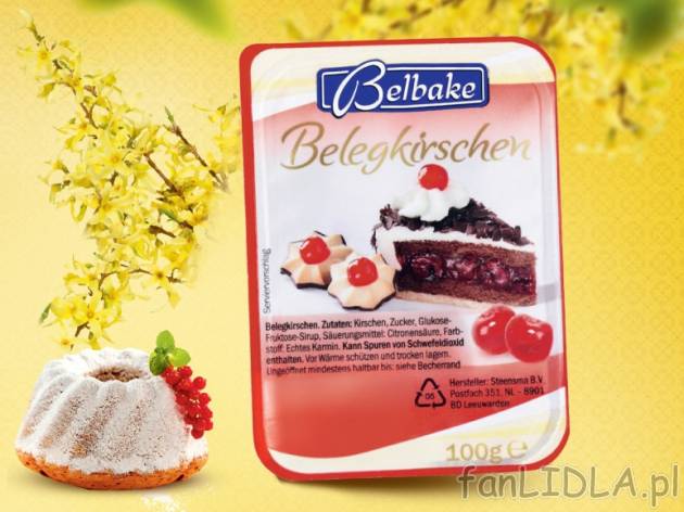 Wiśnie do dekoracji , cena 3,99 PLN za 100 g/1 opak. 
- Któż z nas nie lubi ...