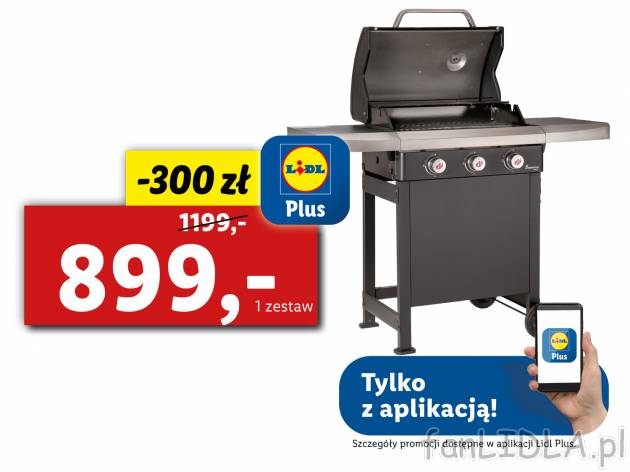 Grill gazowy 3-palnikowy Landmann REXON PTS 3.0 , cena 1199,00 PLN 
- z zapłonem ...