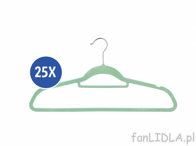 Zestaw 25 wieszaków* Livarno, cena 1,69 PLN  
-  antypoślizgowa powłoka
Opis