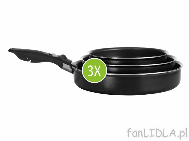 Zestaw patelni aluminiowych, 3 szt. Ernesto, cena 89,90 PLN 
- patelnie: Ø 20, ...