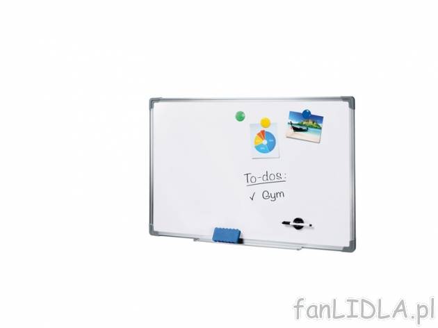 Tablica magnetyczna 90 x 60 cm , cena 79,90 PLN za 1 opak. 
- przesuwana listwa ...