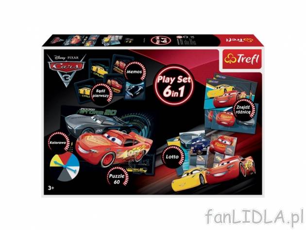 Gra 6 w 1 , cena 24,99 PLN za 1 szt. 
- 2 wzory 
- w zestawie: Puzzle 60 elementów, ...