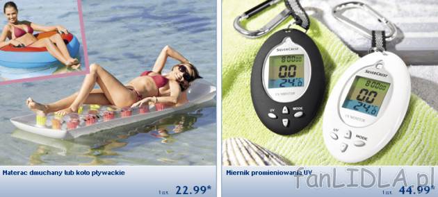 Materac dmuchany lub koło pływackie (koło: śred. 89 cm, wys. 27 cm, materac: ...