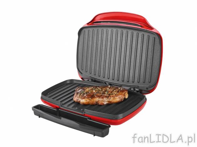 Grill kontaktowy 1000 W , cena 69,90 PLN 
- do niskotłuszczowego grillowania mięsa, ...