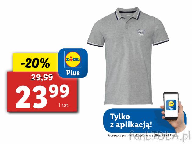Koszulka męska polo Livergy, cena 29,99 PLN 
- 90% bawełny, 10% wiskozy
- rozmiary: ...
