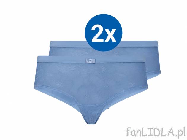 Hipstery damskie z koronką, 2 pary* Esmara Lingerie, cena 9,99 PLN 
*Artykuł dostępny ...