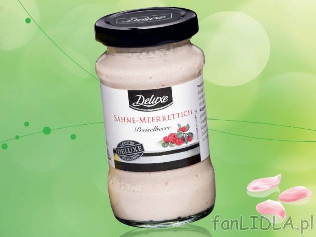 Chrzan lub sos musztardowy z dodatkami , cena 3,99 PLN za 135/140 g/1 opak., 100 ...