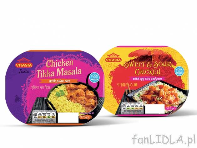 Danie z kurczakiem , cena 6,00 PLN za 375 g/1 opak., 1 kg=18,64 PLN. 
Oferta ważna ...