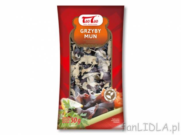 Tao Tao Grzyby Mun , cena 6,00 PLN za 50 g/1 opak., 100 g=12,98 PLN. 
Oferta ważna ...