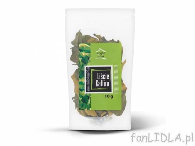 House of Asia Liście Kaffiru , cena 3,00 PLN za 10 g/1 opak., 100 g=39,90 PLN. ...