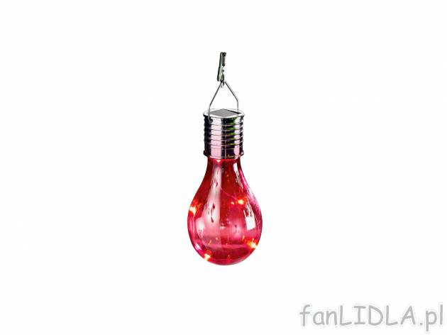 Dekoracyjna lampa solarna LED Melinera, cena 12,99 PLN 
4 kolory 
- 7,5 x 15 cm ...
