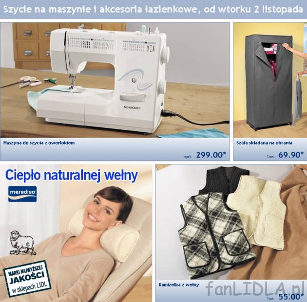 Maszyna do szycia z Lidla z overlockiem. Ściegi proste, ozdobne i owerlok do szycia ...