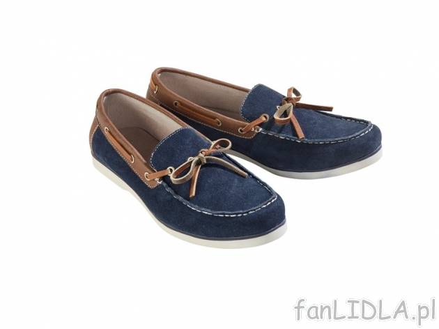 Buty skórzane Livergy, cena 66,00 PLN za 1 para 
- stylowe mokasyny 
- miękka, ...