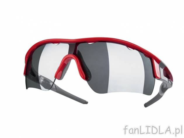 Okulary sportowe , cena 19,99 PLN za 1 szt. 
- w zestawie 3 pary wymiennych szkieł ...