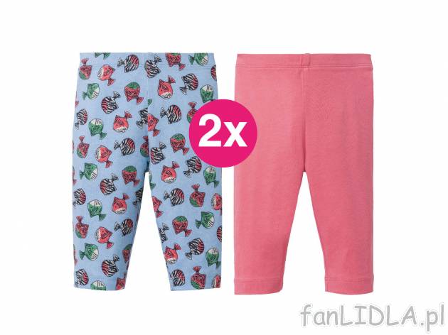 Legginsy dziewczęce 3/4, 2 pary Lupilu, cena 9,00 PLN 
różne zestawy do wyboru
Opis

- ...