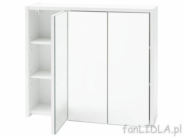 Szafka z lustrem Livarno, cena 199,00 PLN 
- 60 x 65 x 17 cm (wys. x szer. x gł.)
- ...