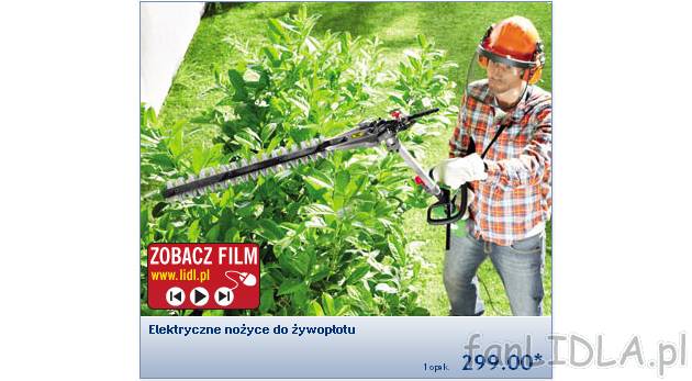 Elektryczne nożyce do żywopłotu 900 W z długim uchwytem cena 299PLN
- komfortowe ...