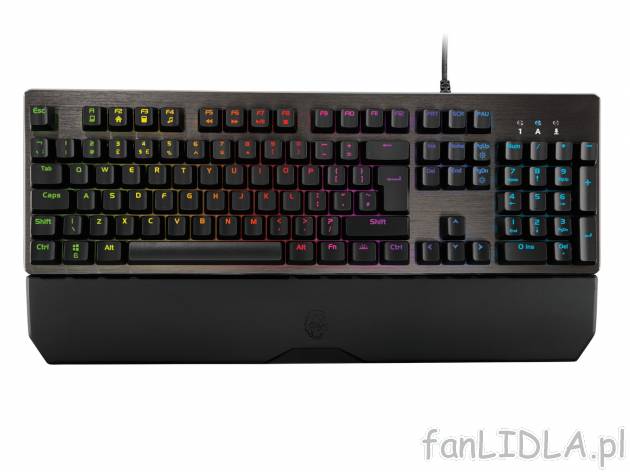 Klawiatura gamingowa Silvercrest, cena 79,00 PLN 
- semi-mechaniczne klawisze
- ...