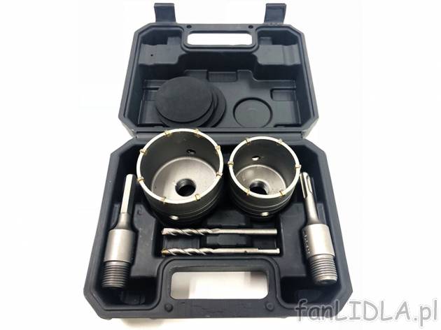 Zestaw wierteł w walizce Parkside, cena 59,90 PLN 
- gł. wiercenia: ok. 50 mm
- ...